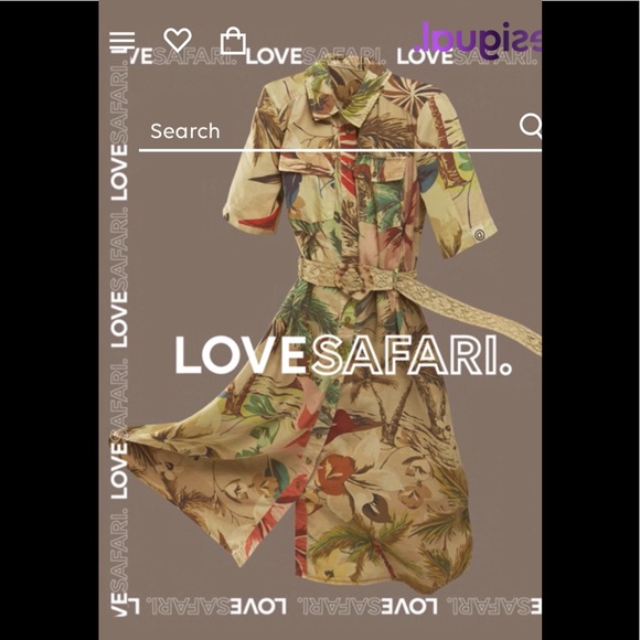 SOLD! - Desigual Camo-Flower Safari Dress - Picture 13 of 13